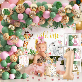 JOPHMO Wild One cupcake toppers complete the safari themed treats