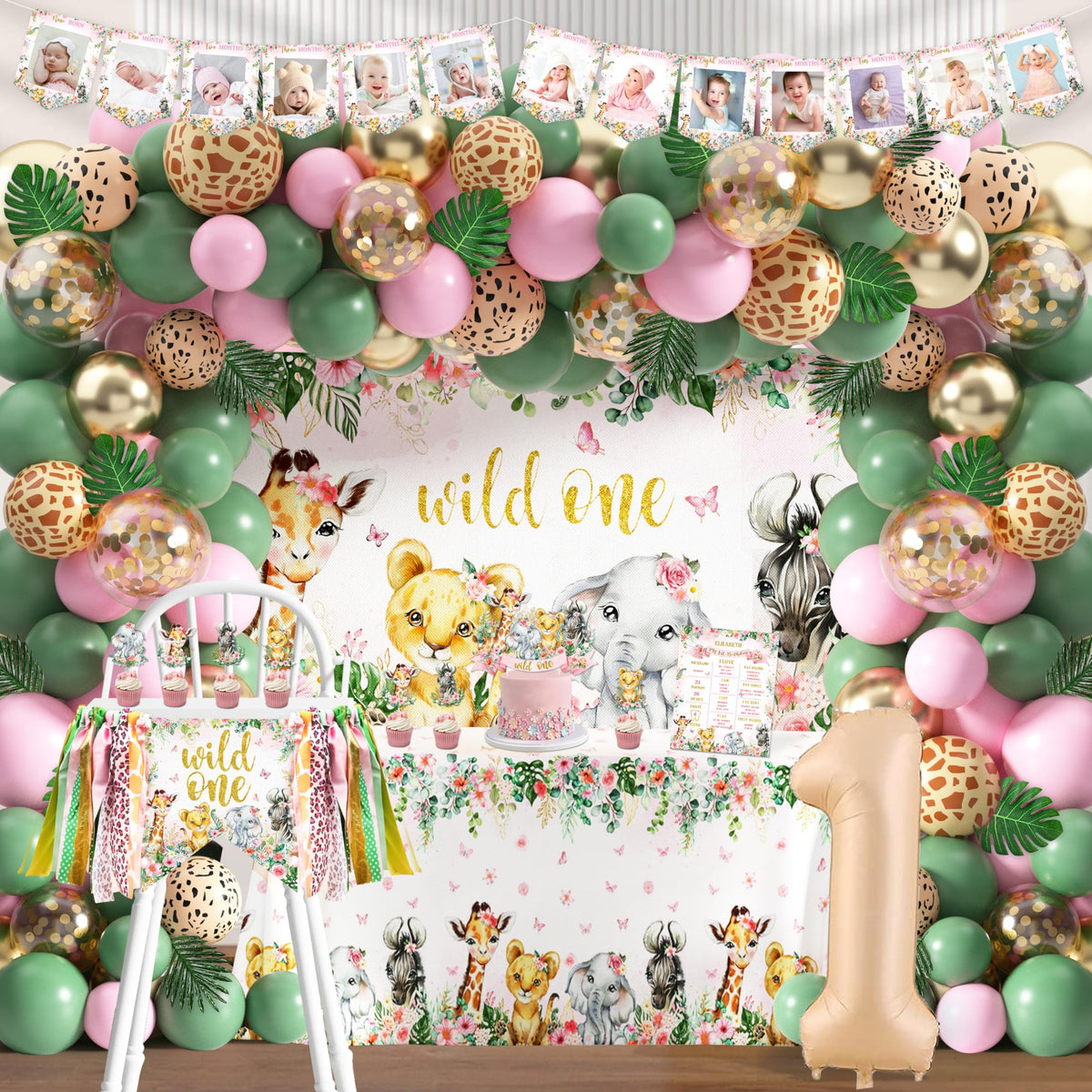 JOPHMO Wild One high chair banner dresses the birthday seat with whimsy