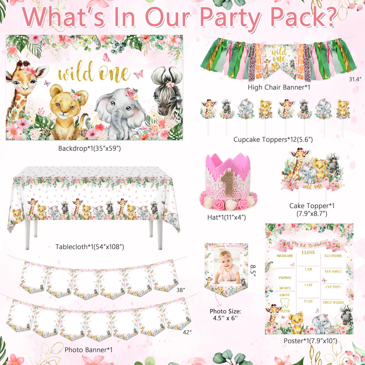 JOPHMO Wild One tablecloth adds jungle charm to the party table