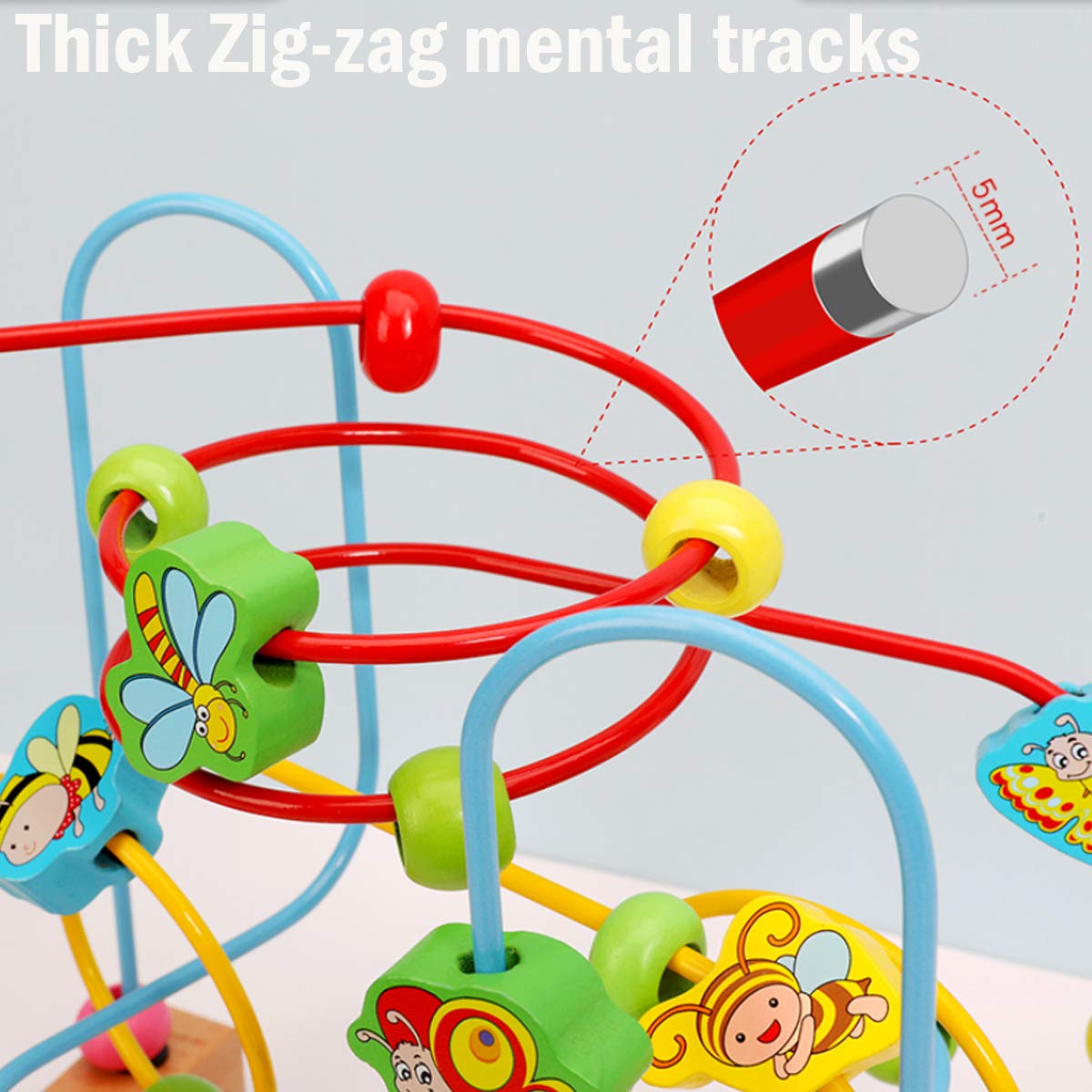 Joqutoys abacus bead maze encourages counting and shape recognition