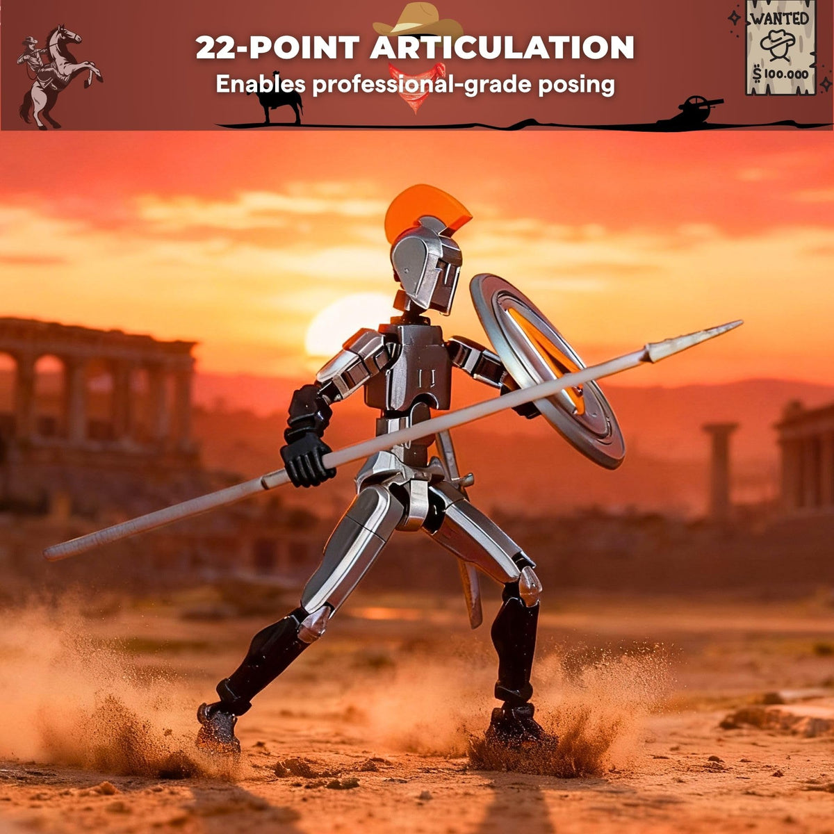 JoriBoBo Spartan Cowboy T13 ideal for collectors display and trading
