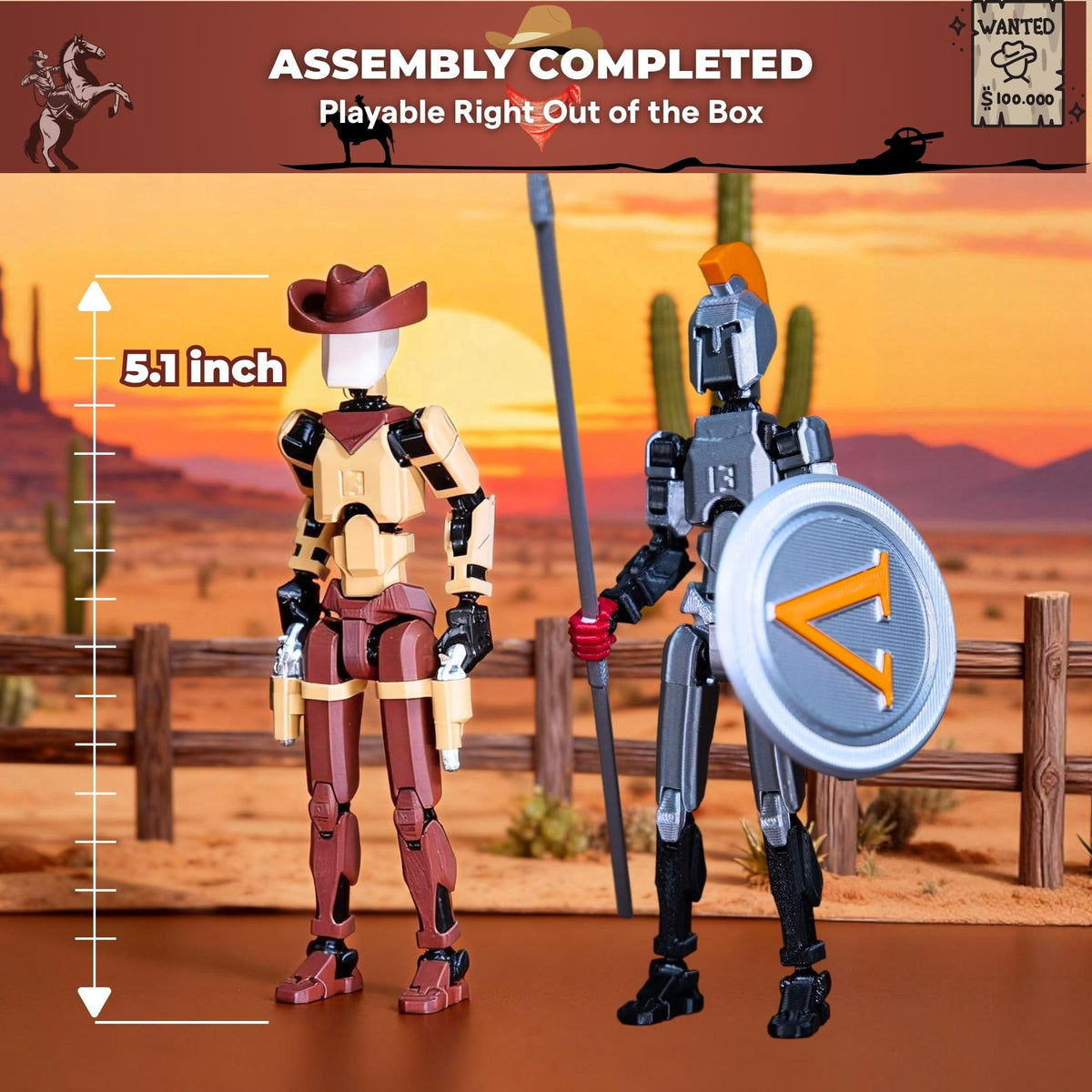 JoriBoBo Spartan Cowboy T13 with detailed 3D printed body textures