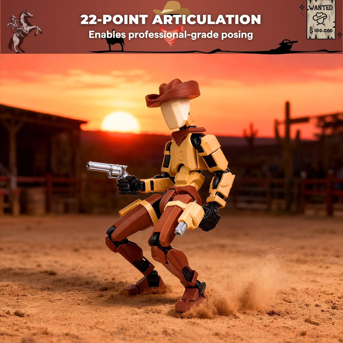 JoriBoBo T13 figure with interchangeable parts for customizable poses