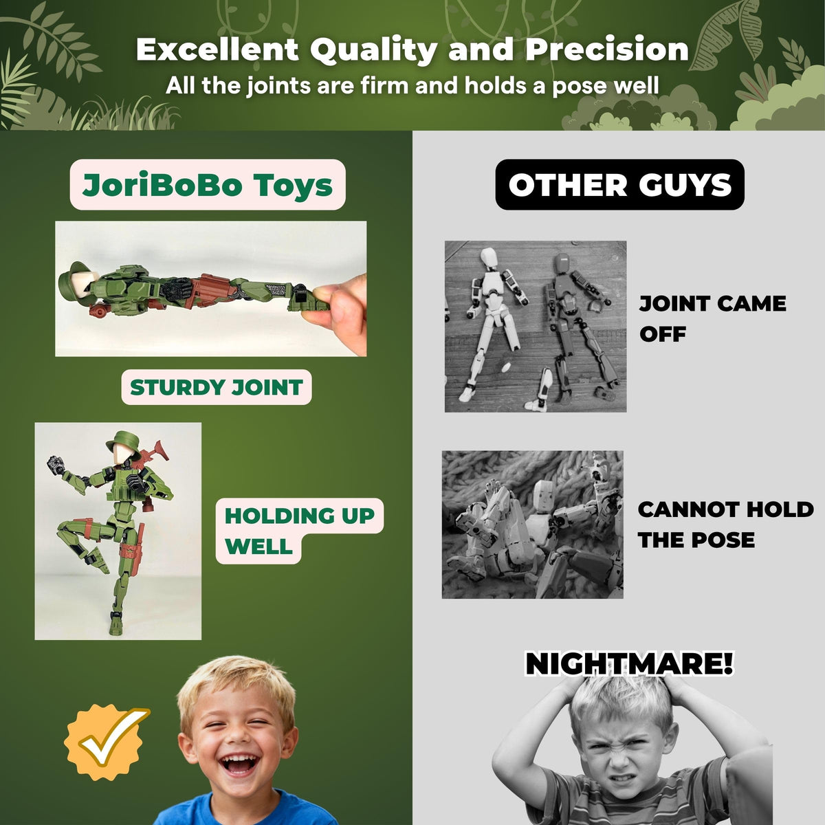 JoriBoBo T13 ready for poseable stop-motion workflows and filming.