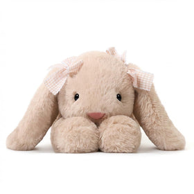 Jorkei Bunny plush beige with elegant gown detail for Easter décor