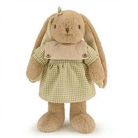 Jorkei bunny stuffed animal in brown, 12 inch size for cuddling and play.
