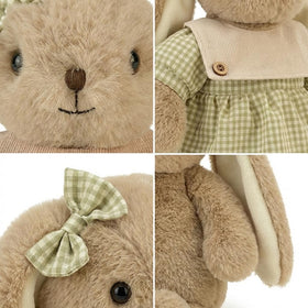 Jorkei bunny velvety plush texture enhances cuddling comfort.
