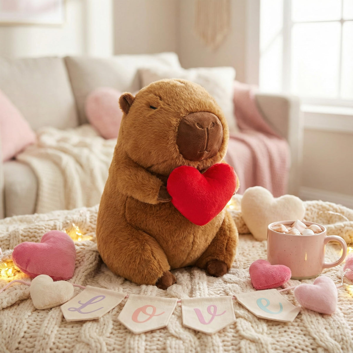 Jorkei capybara plush fabric is soft and durable