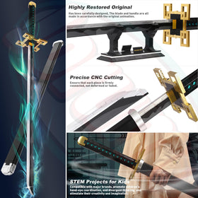 Jorumo sword with scabbard and stand for elegant display.