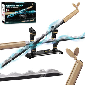 Jorumo Hashibira Inosuke dual-sword with stand for cosplay display.