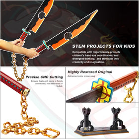 Jorumo Uzui build uses 1478 blocks for an authentic cosplay toolkit.