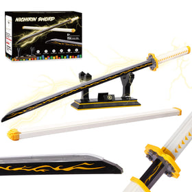 Jorumo Zenitsu blade close-up highlights authentic cosplay detail and vivid color.