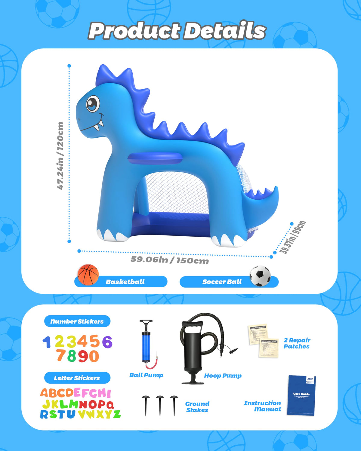 JOSEN DIY stickers decorate the hoop for personalized play