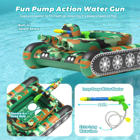JOSEN tank float's durable PVC supports up to 350 lbs.