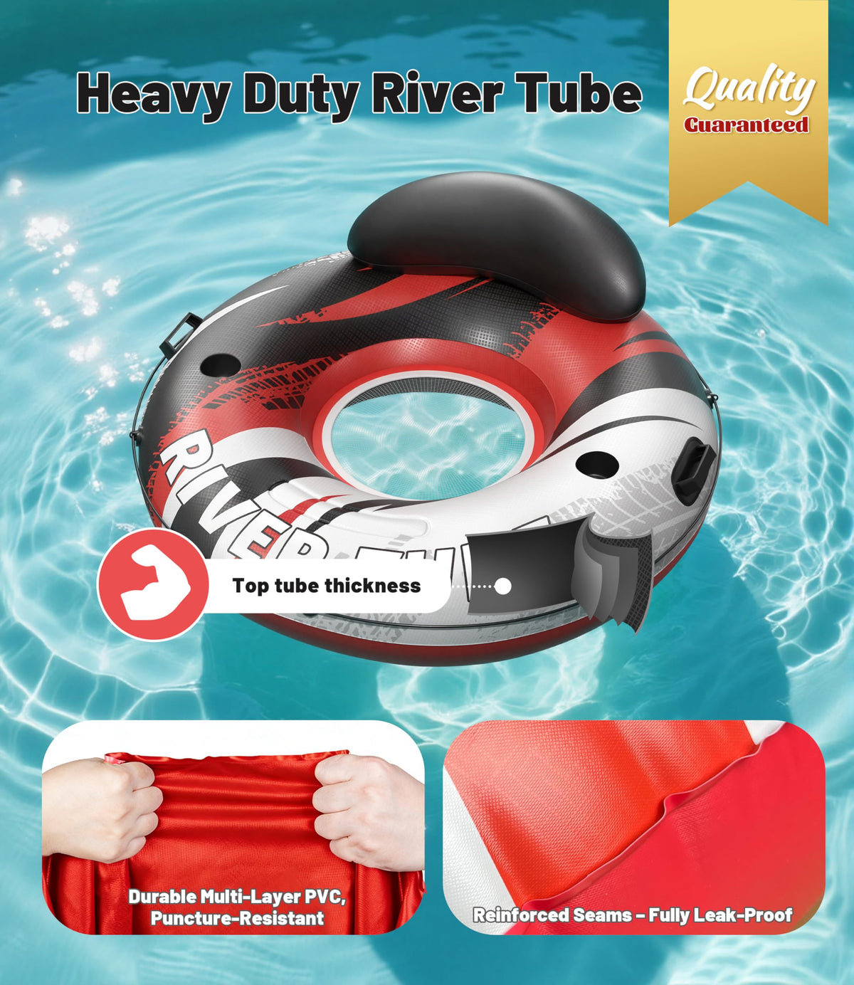 JOSEN heavy-duty thickened PVC for durable, puncture-resistant river adventures