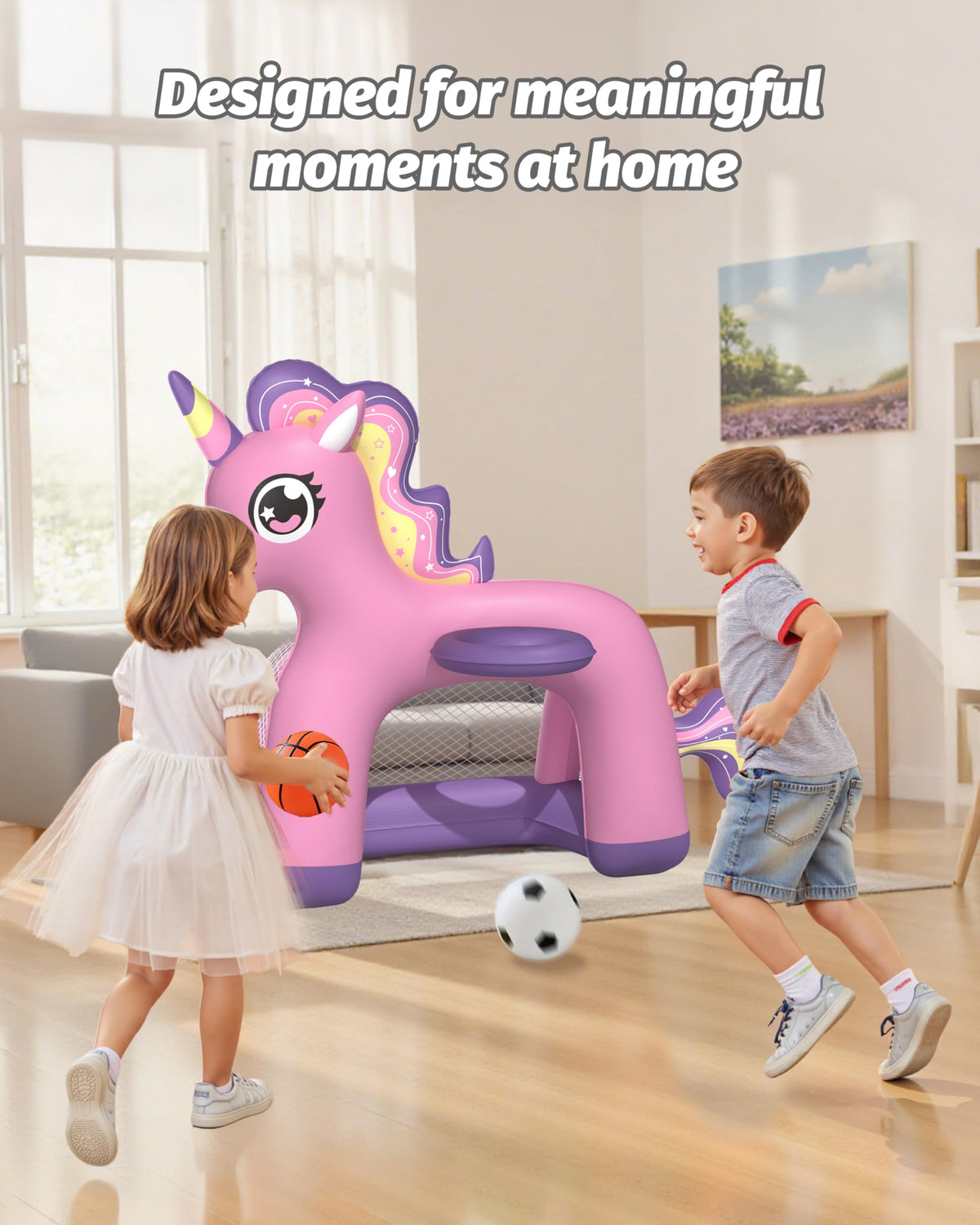 JOSEN inflatable toddler soccer goal for versatile kid games