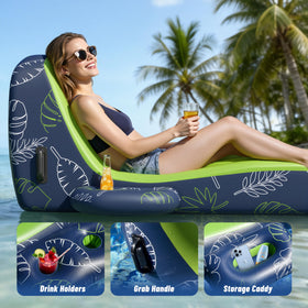 JOSEN pool float 66x35 inches supports up to 350 pounds