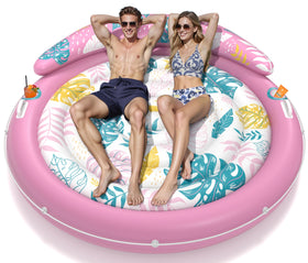 JOSEN pool float adult round-xl offers ample lounging space for sunbathing on water