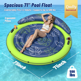 JOSEN ergonomic pillow supports neck during sunbathing on the float