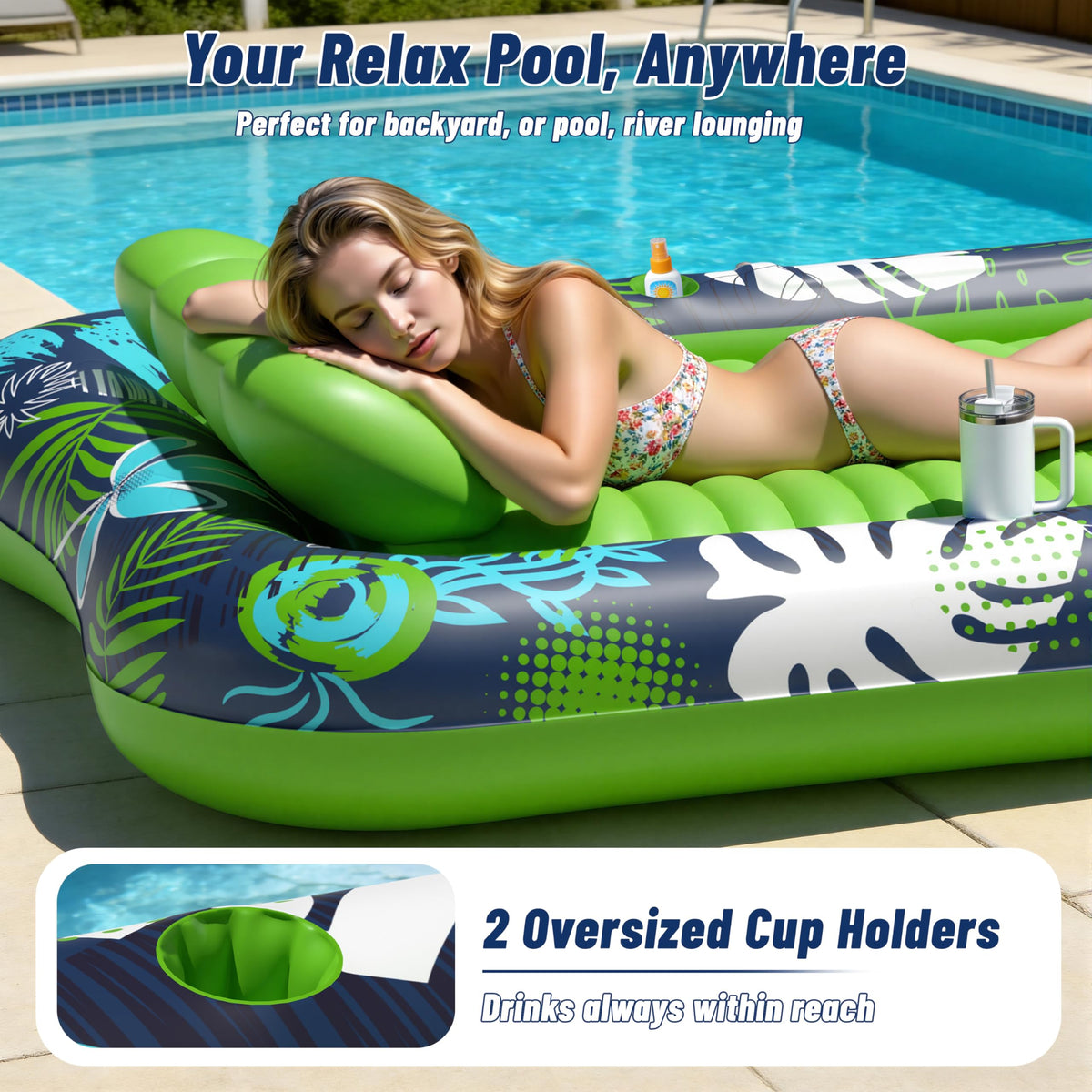 JOSEN removable pillow and air cushion base support neck and back.