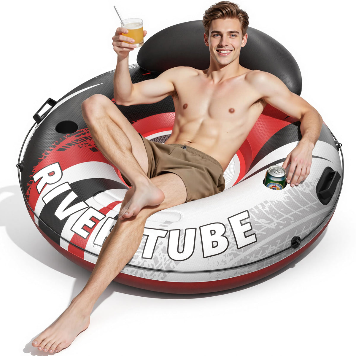JOSEN river float 53-inch spacious seat for comfortable lounging on water