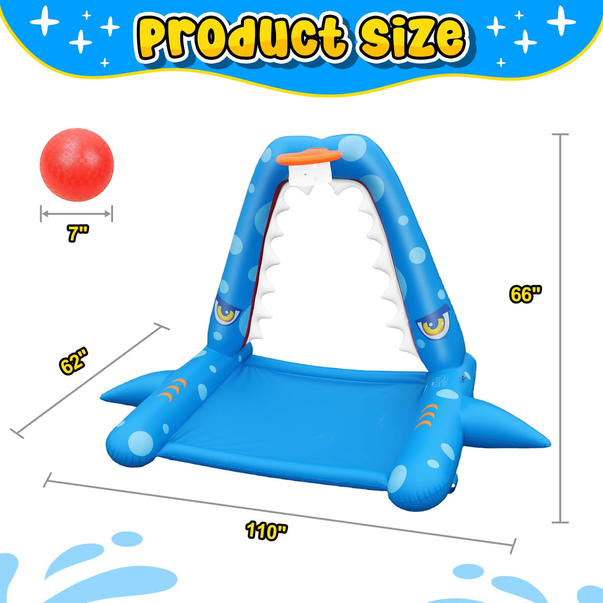 JOSEN non-slip texture helps kids stay safe during splash time.