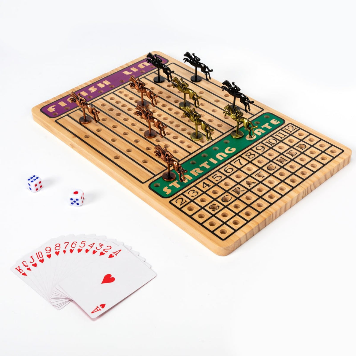 JOTOETYYS Horse Race Board Game horse bag keeps pieces organized.