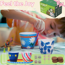 Jouetondream art and decoration pack adds personal flair to the garden pots