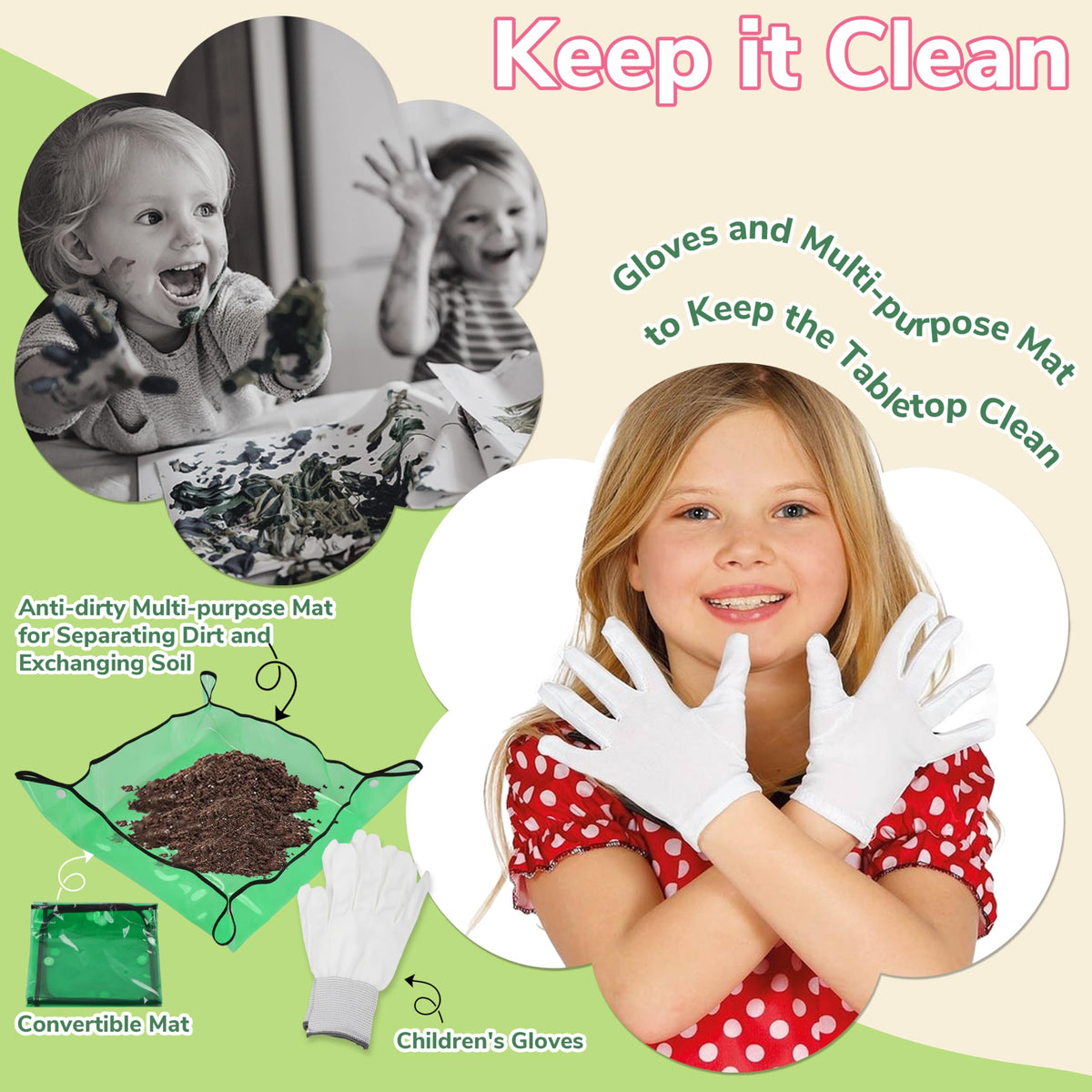 Jouetondream watering bottle and tools help kids care for seedlings with ease