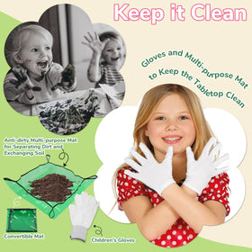 Jouetondream watering bottle and tools help kids care for seedlings with ease