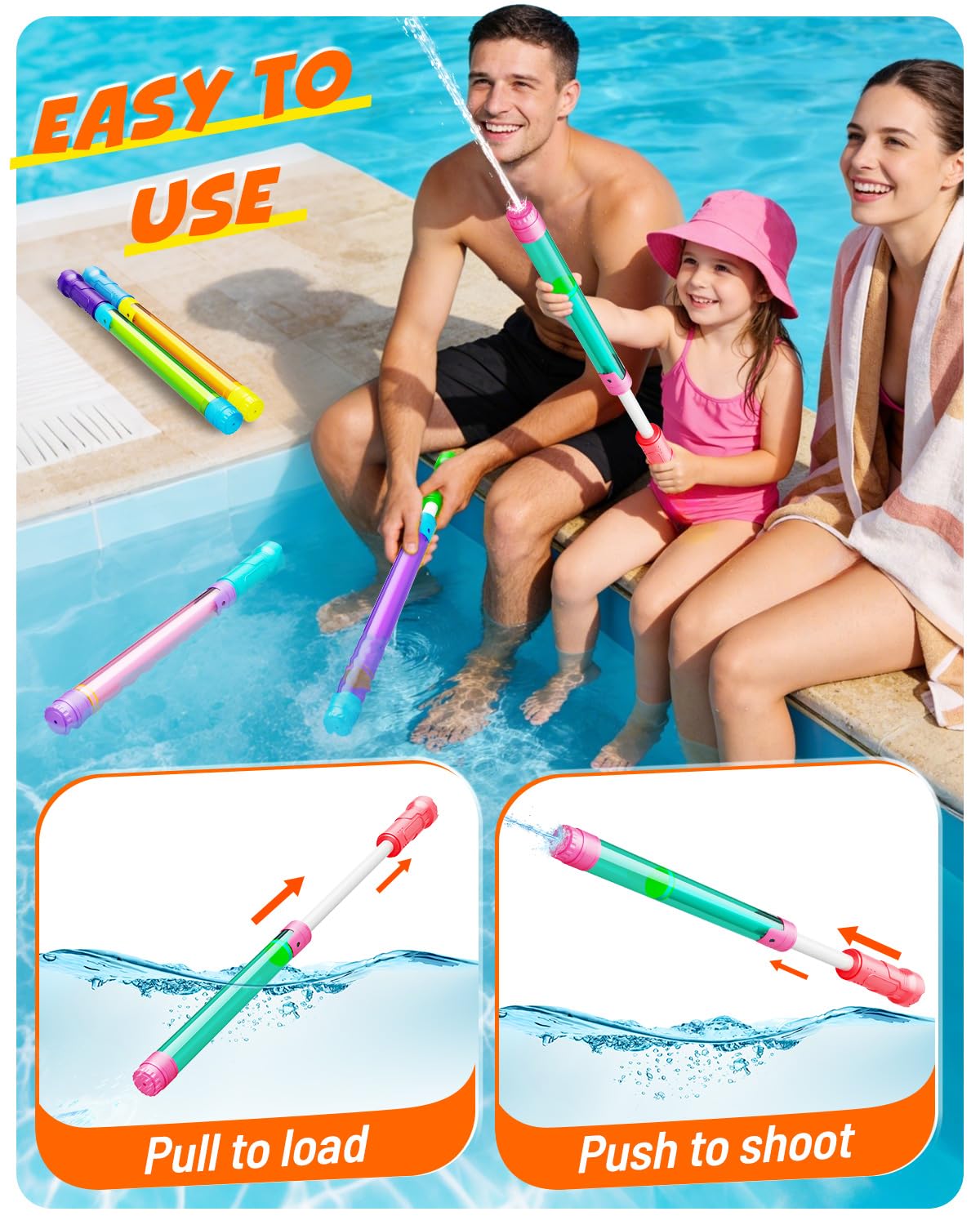 JouJueBoo Water Blaster long-range shot 40ft demonstrating distance.