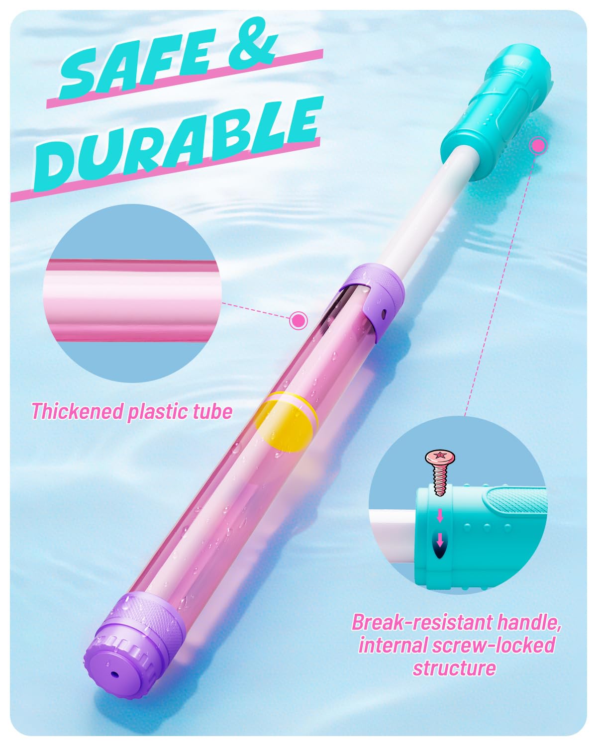JouJueBoo Water Blaster six colors display highlighting vibrant team play.