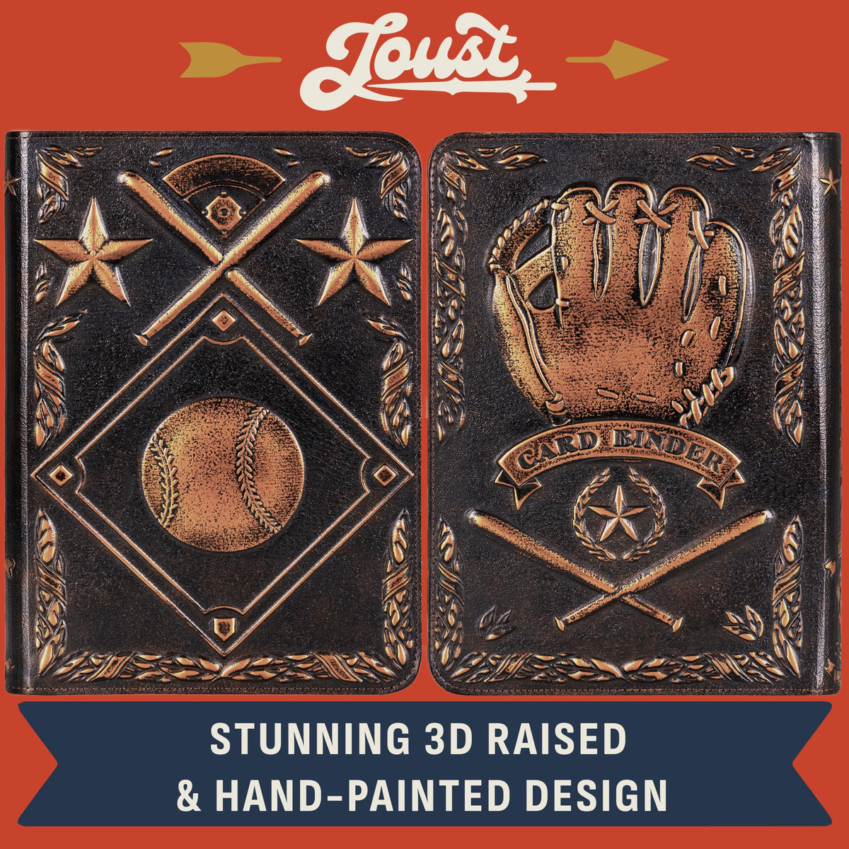 Joust binder features 360 side-loading pockets for easy card handling