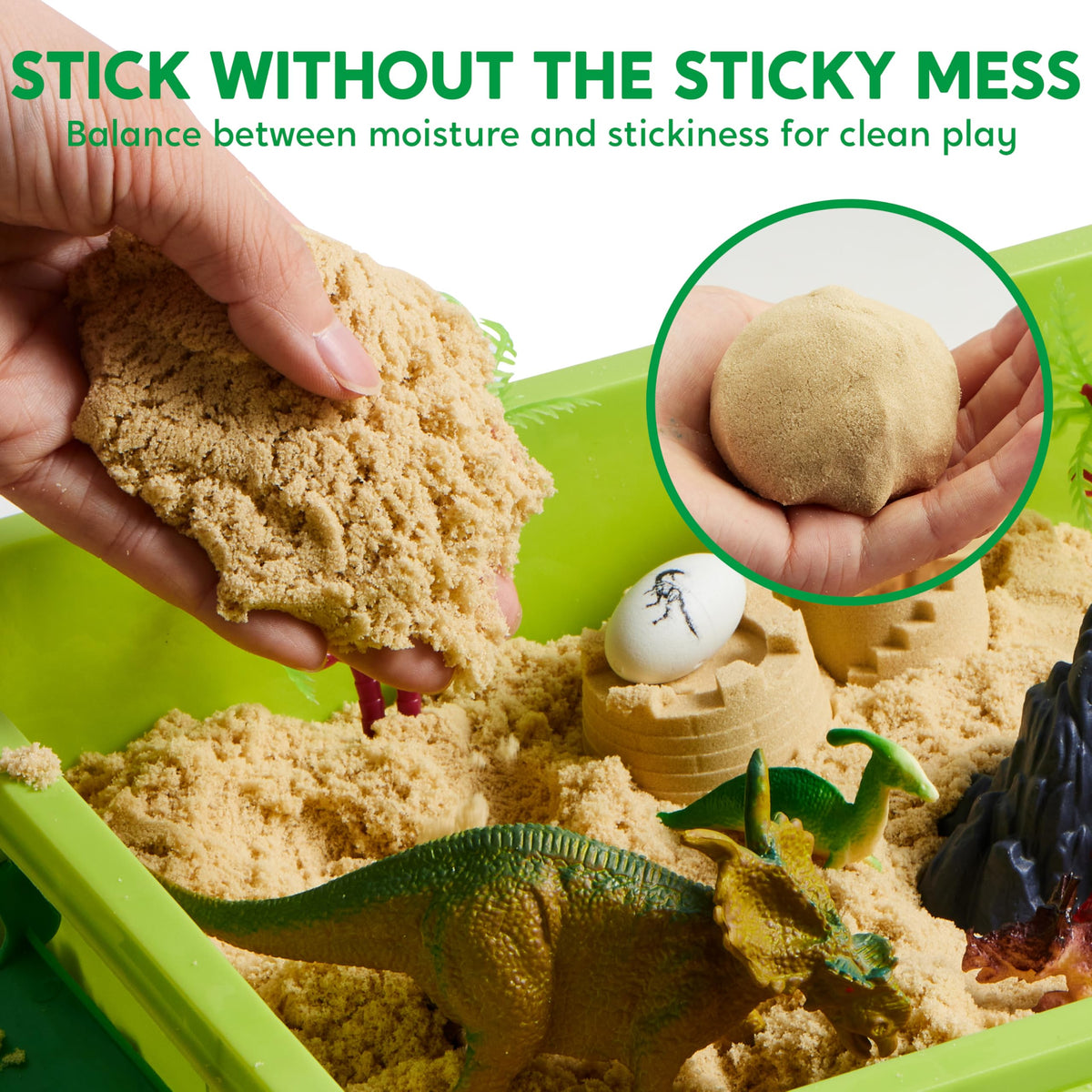 Dinosaur eggs and figures fueling imaginative dinosaur habitat play