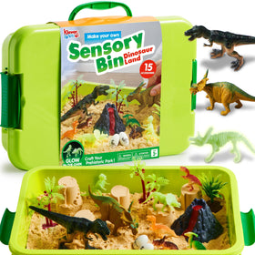 JOVA Klever Kits sensory bin with dinosaurs for immersive indoor exploration