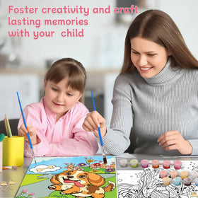 Jovial & Joyful predrawn canvas kit ready for painting