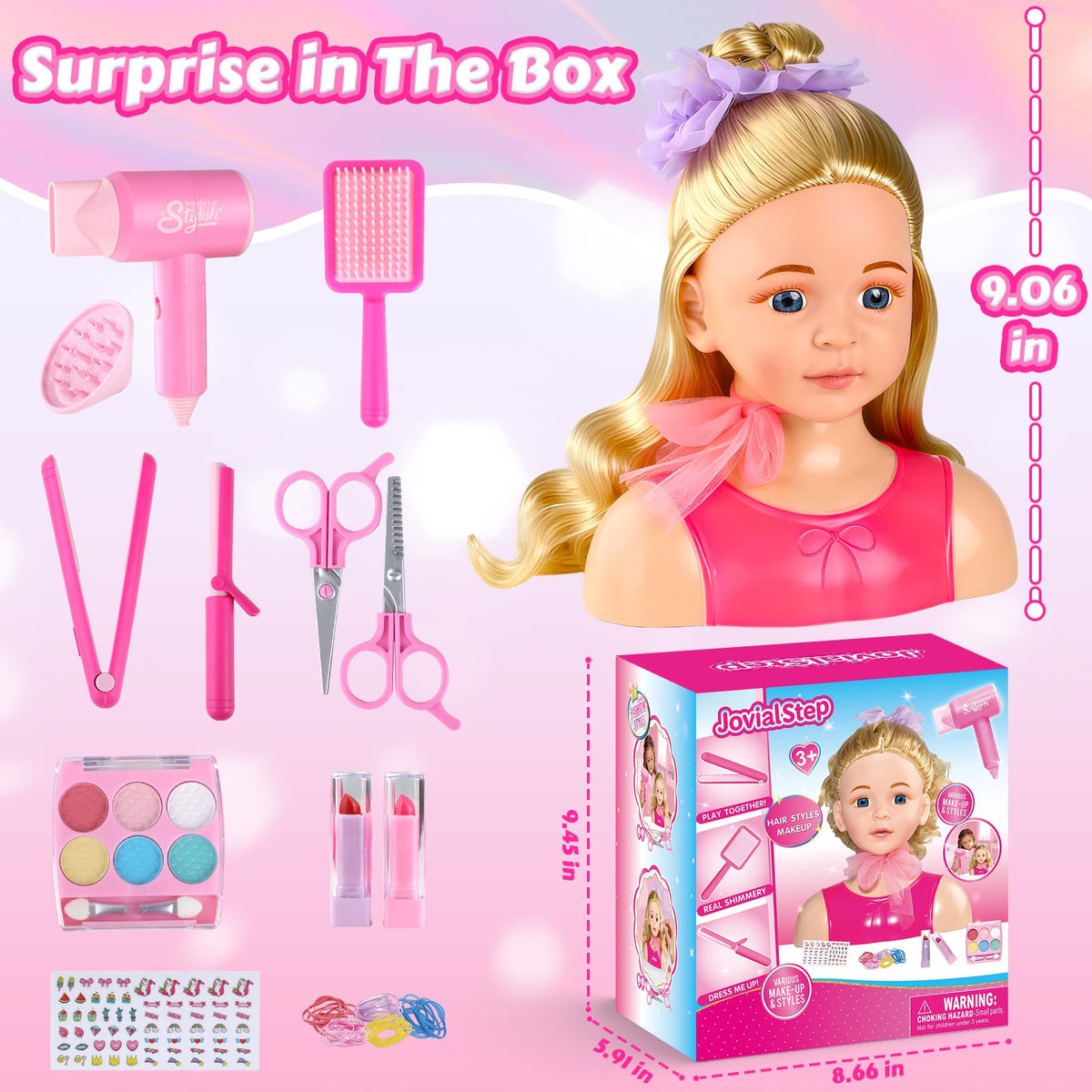 JovialStep stickers and gems add sparkle to doll makeovers