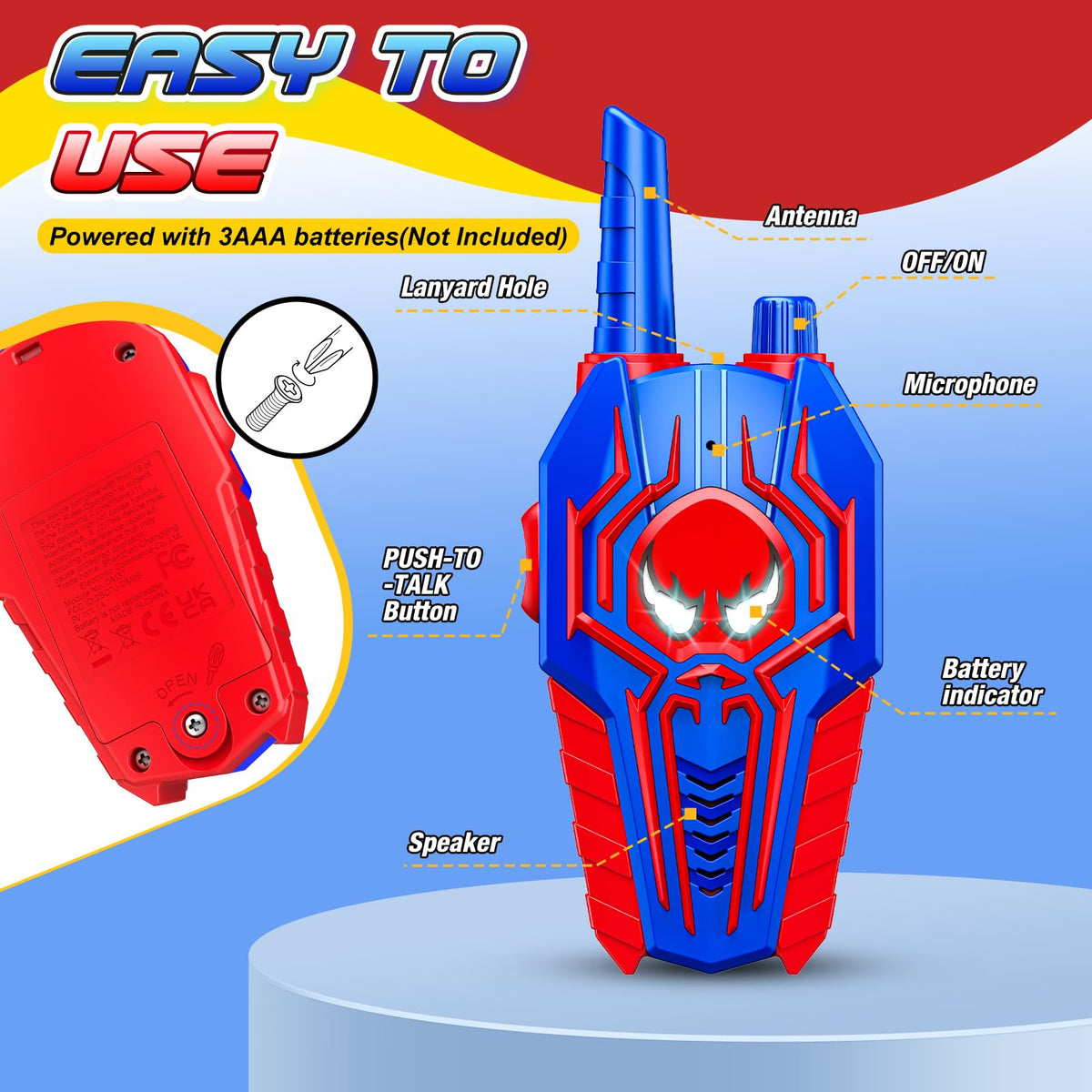 JovialToyz walkie talkies crystal clear sound for quick chat.