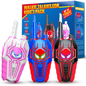 JovialToyz walkie talkies kid design with easy grip for play.