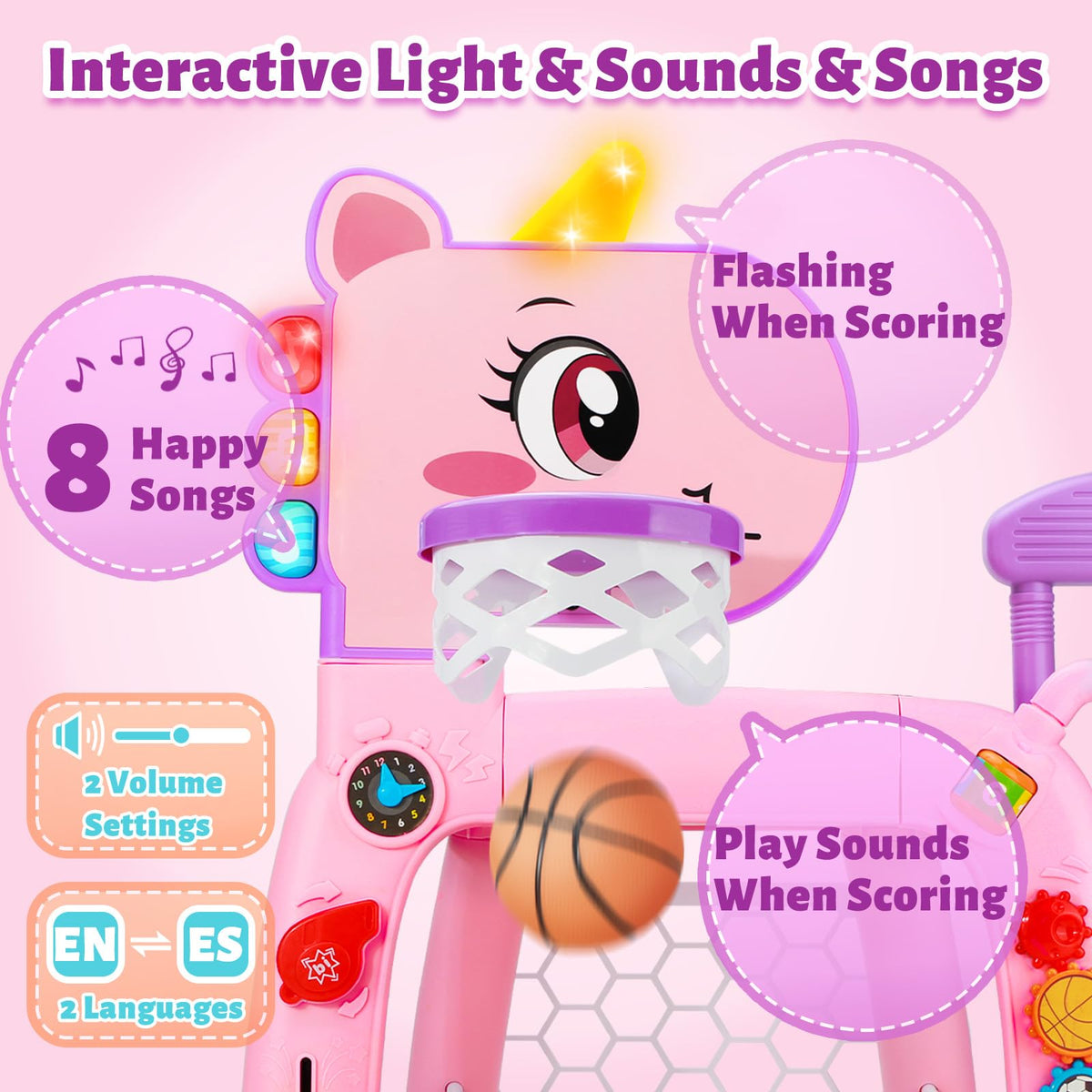 Jovizo 4-in-1 interactive buttons; lights and sounds engage toddler playtime.