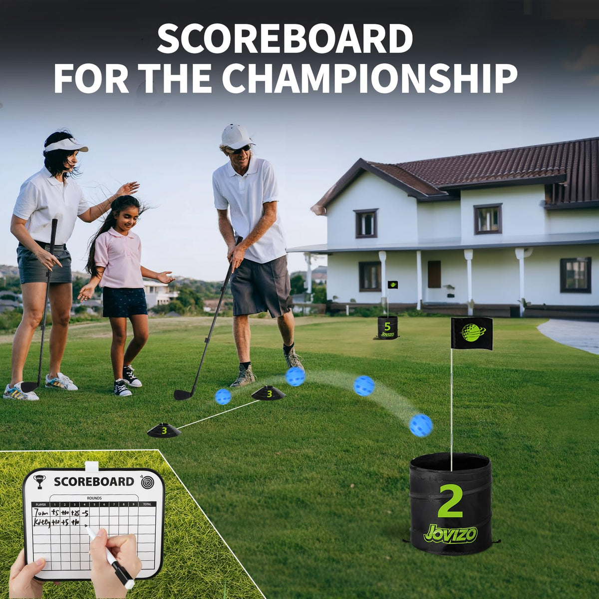 Jovizo flag poles aid quick course setup.