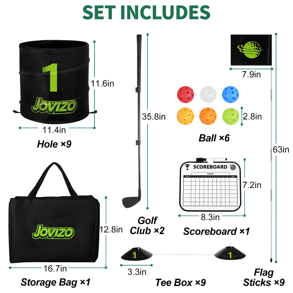 Jovizo storage bag keeps components organized for travel.