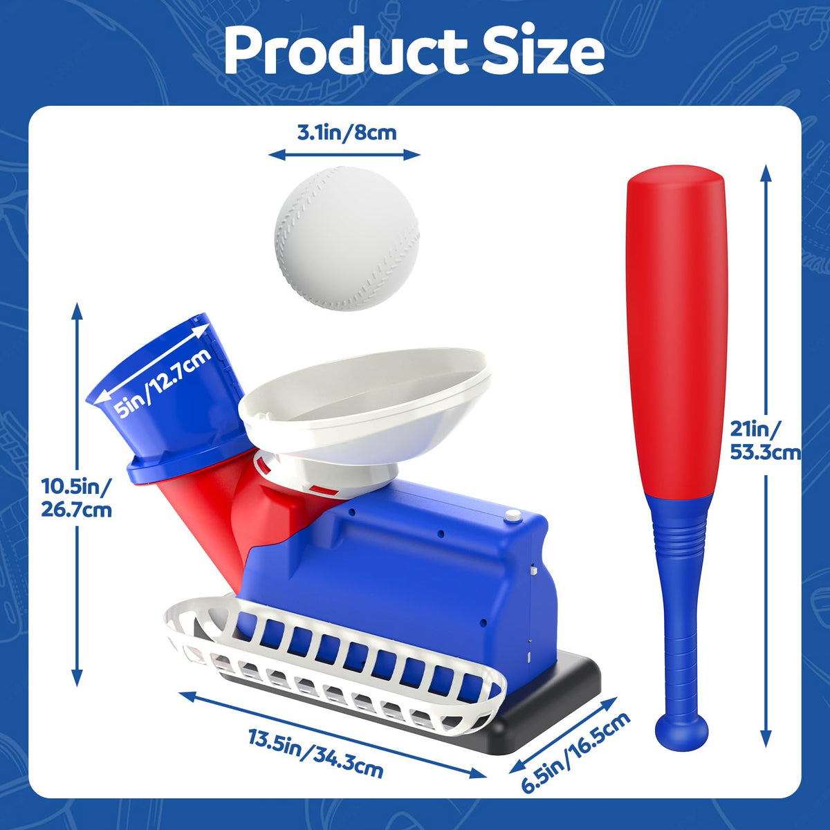 Jovizo sturdy base stabilizes the pitching machine for accurate pitches.