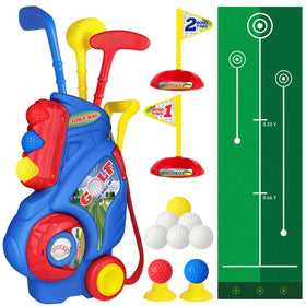 Jovizo toddler golf cart with retractable handle for effortless transport and play