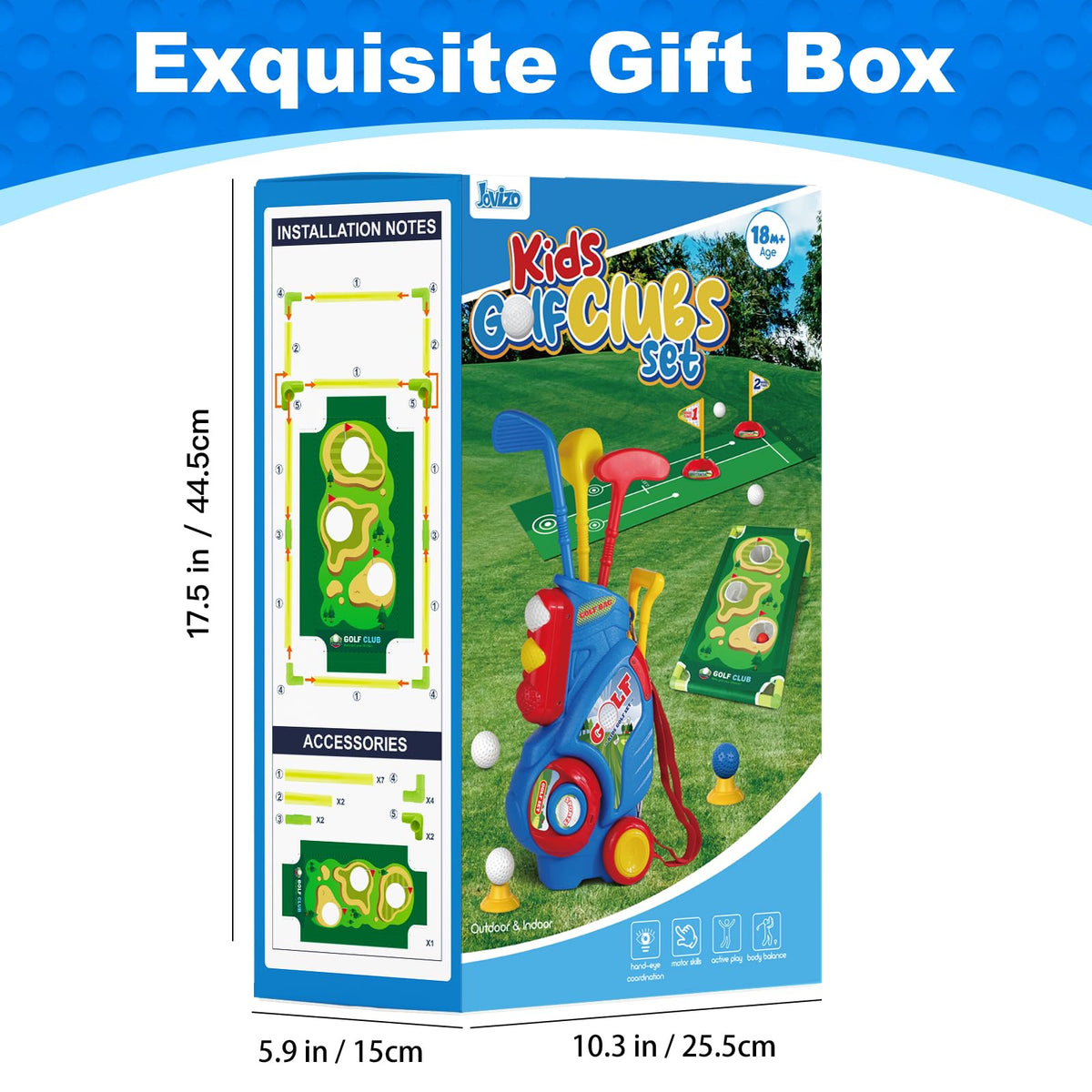 Jovizo set in action blue shows kids learning and playing