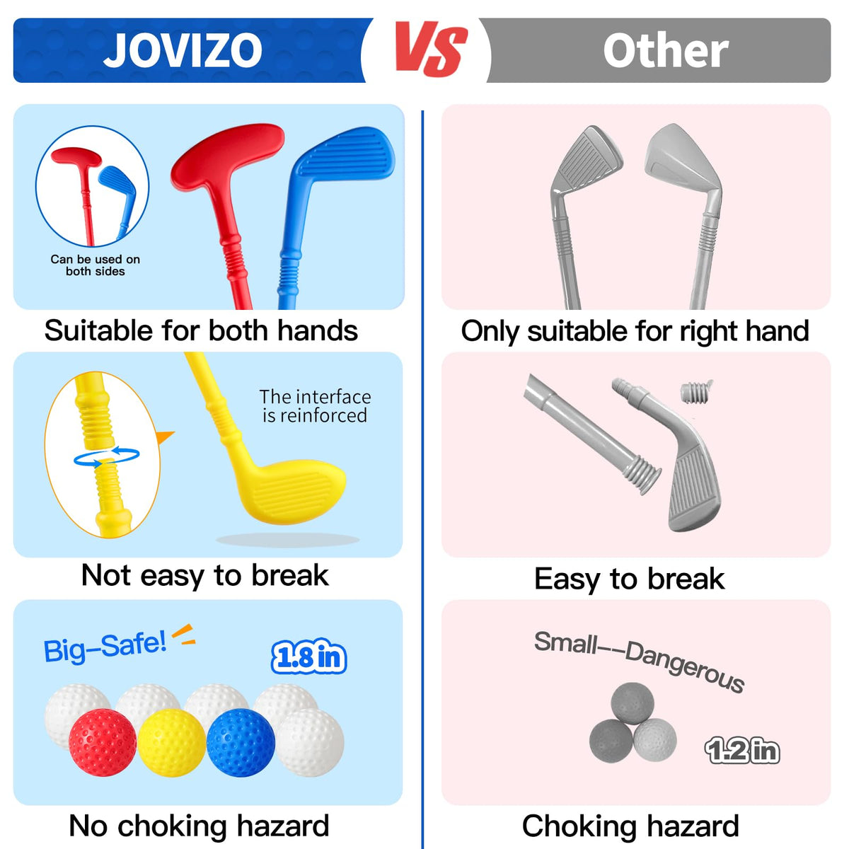 Jovizo putting mat blue guides practice and aiming for accuracy