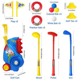Jovizo golf tees provide stable targets for early hand-eye coordination games.