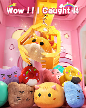 Jovow Claw Machine with 360-degree rotation for easy prize grabbing during play.