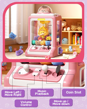 Jovow Claw Machine arcade-style play area image emphasizes family game night entertainment.