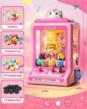 Jovow Claw Machine with detachable head and accessories for versatile play sets.